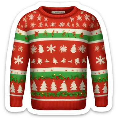 Christmas sweater, red color  sticker