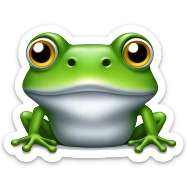 Frog in chrome  sticker