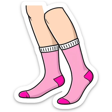 Pink socks sticker