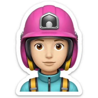 Colorful Helmeted Traveler sticker