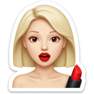 Hungry woman’s mouth sticker