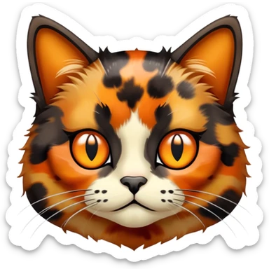tortoiseshell cat sticker