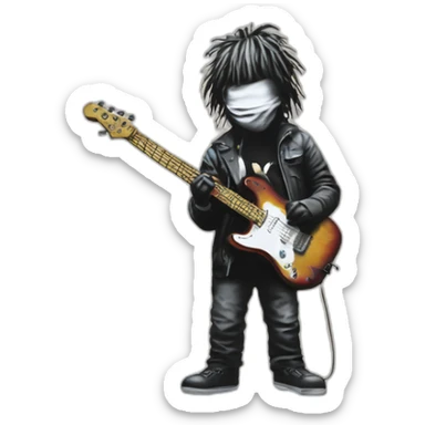 guitarist by Banksy sticker