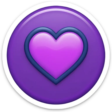 heart pules tech with the pules symbol in the middle, make the hart dark purple. navy blue outline, button sticker