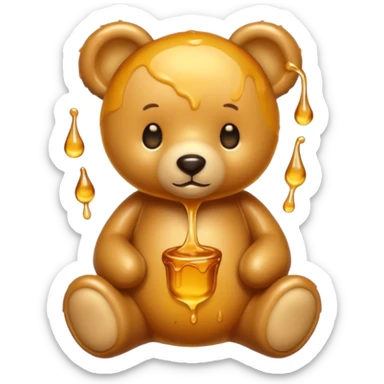 Teddy bear made of honey  sticker
