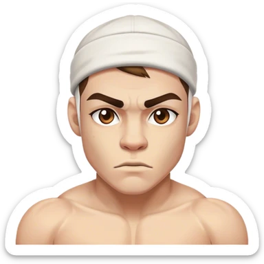 white boxer fighter sticker