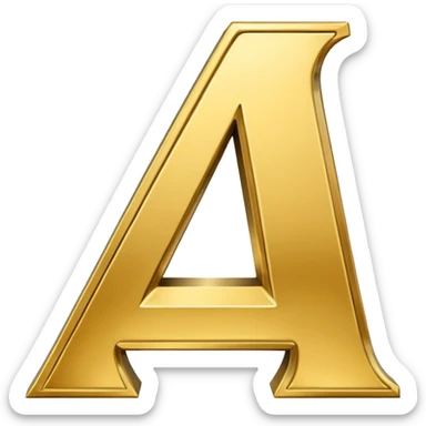 The letter A sticker