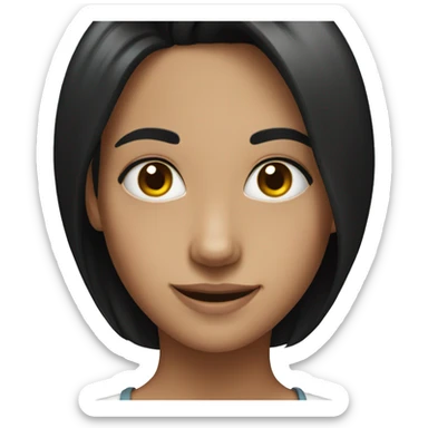 30 year old smiling girl with black hair sticker