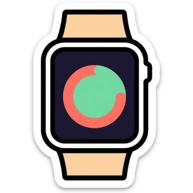 Apple brand smartwatch tracking rice consumption sticker
