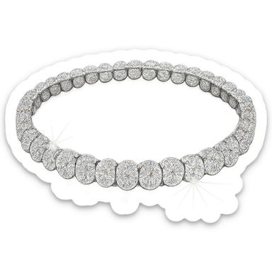 white sparkly gemstone bracelet sticker