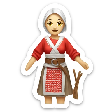 need a emoji, a women who has a 
belt is considered an excellent handiwork of folk weavers. It consists of two-color red-white patterned fabric sticker