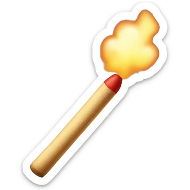 Match stick sparking sticker