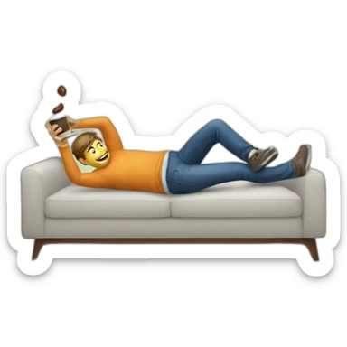 Guy banging knee on coffee table sticker