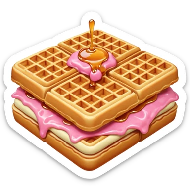 waffle wich dough is pink sticker