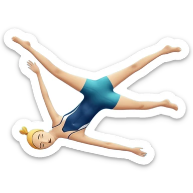 Artistic swimming with the legs out of the water Upsidown sticker