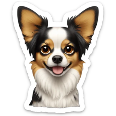 papillon chihuahua dog sticker