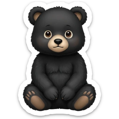 black bear, simple, cute sticker
