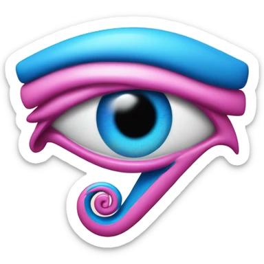 eye of horus with transgender pink and blue sticker
