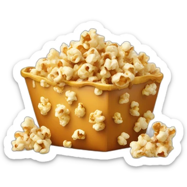 caramel popcorn sticker