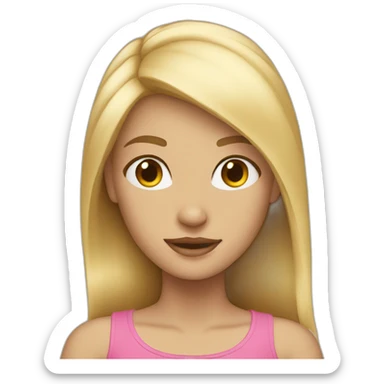 Girls is't blonds hair. sticker