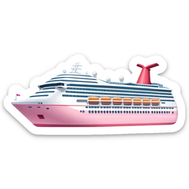 carnival cruise ship exhaust light pink  sticker