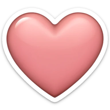Rosy brown color heart sticker