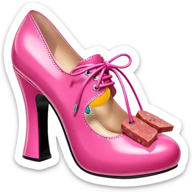 Betsey Johnson style spam meat shoe sculpture  sticker