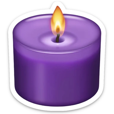 burning the midniight oil- make it purple candle  sticker