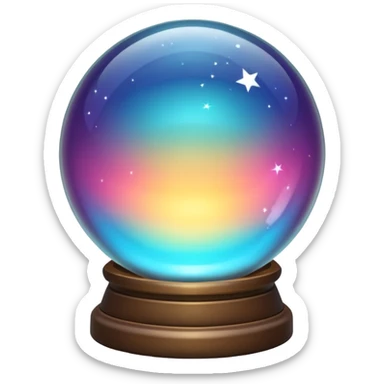 Crystal Ball – Transparent orb glowing with light sticker