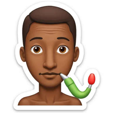 gay black man with long nose sticker