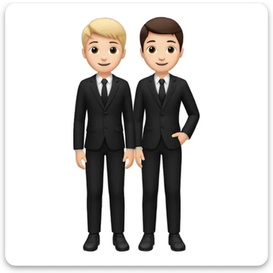 Maktab yonida kulib turgan qora kostyum shim kiygan bola rasmini chiqarib ber sticker