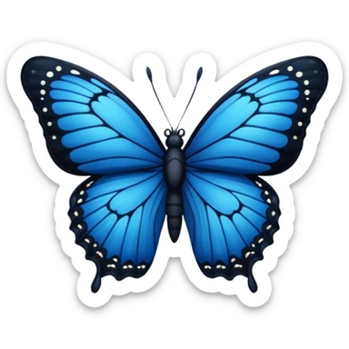 Siyah kelebek sticker