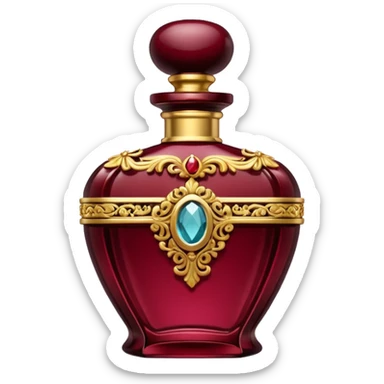 burgundy perfume sticker