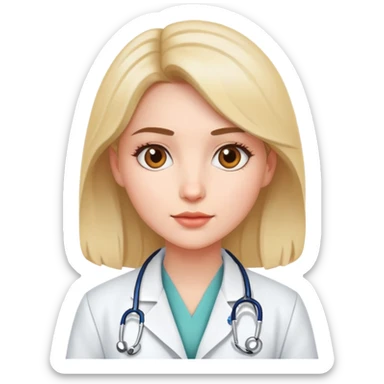 Beautiful girl doctor sticker