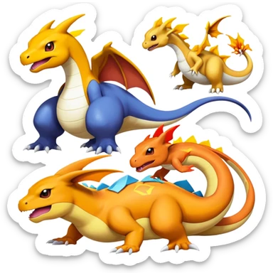 Lugia,xernias,charizard,raichu,ekans,regirock hybrid sticker