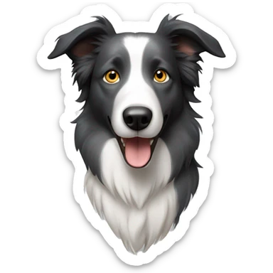 Grey border collie sticker