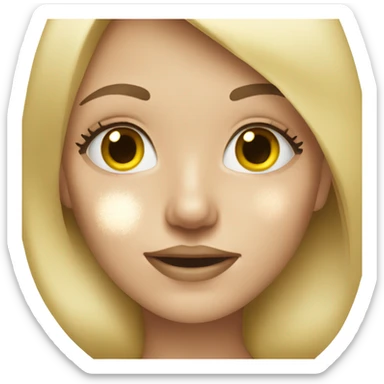 Blonde girl with powder on nose sticker