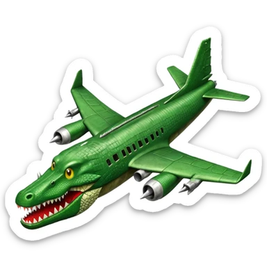 Bomber plane with crocodile sticker
