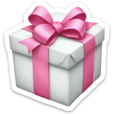 present with pink bow  sticker