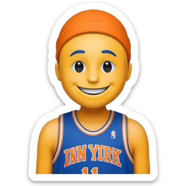 Smiley icon new york knicks sticker