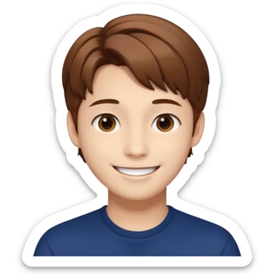 Felix from Stray Kids, K-pop idol with brown hair sticker