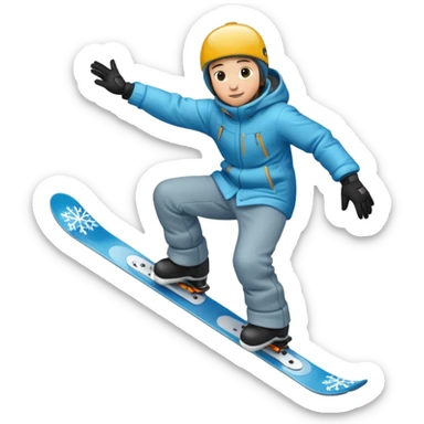 snow jibbing rail sticker