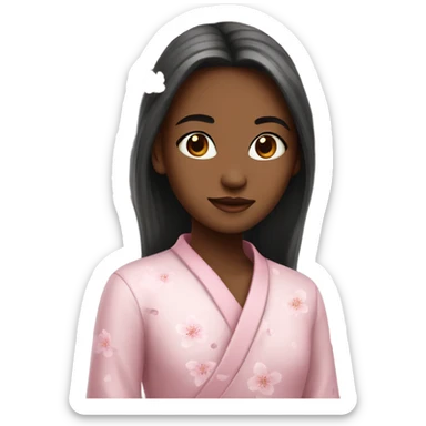 Girl cherry blossom sticker