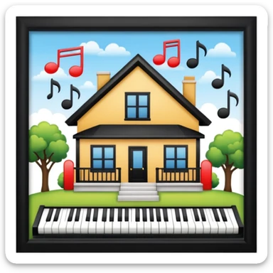 A House where music comes out sticker