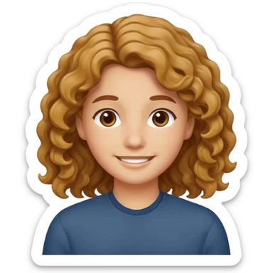 Dalgalı saç li sticker