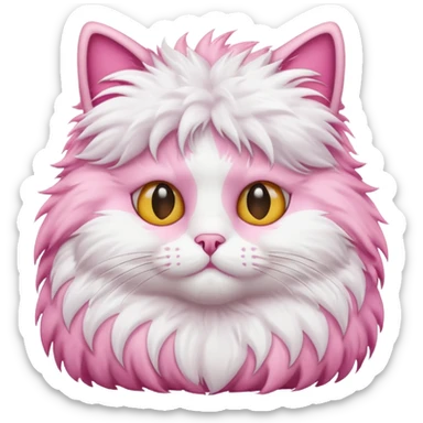 Pink cat W sticker