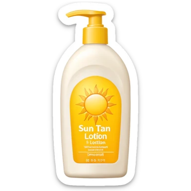 Sun tan lotion  sticker