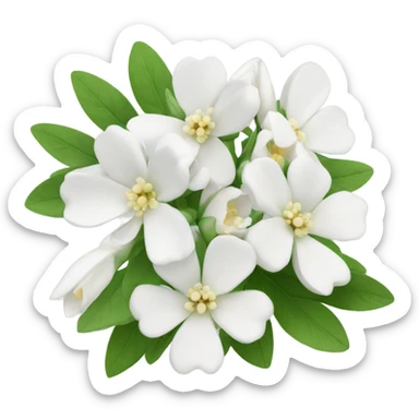 White flowers  sticker
