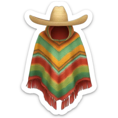 mexican poncho sticker