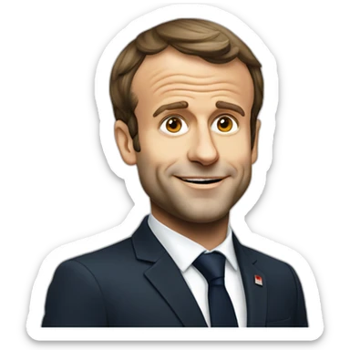 Emmanuel Macron en singe sticker